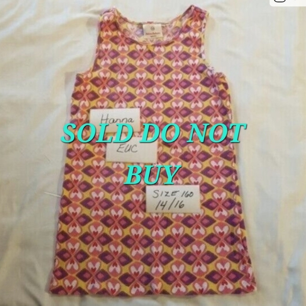 Hanna Andersson girls tank top 14/16 or 160
